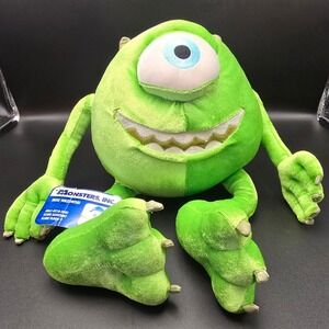 Monsters Inc Mike Wazowski Plush Toy Scare One Eyed Assistant Disney Store